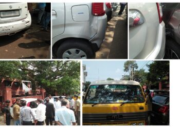 ಪುತ್ತೂರು : ಹ್ಯಾಂಡ್ ಬ್ರೇಕ್ ಫೇಲ್ ಆಗಿ ಮುಂದಕ್ಕೆ ಚಲಿಸಿದ  ಟಿಪ್ಪರ್ : ತಪ್ಪಿದ ಭಾರಿ ಅನಾಹುತ