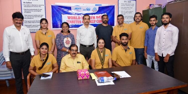 ವಿಶ್ವ ಆರೋಗ್ಯ ದಿನಾಚರಣೆಯ ಪ್ರಯುಕ್ತ ಜೆಸಿಐ ಪುತ್ತೂರು ವತಿಯಿಂದ ‘ಮಧುಮೇಹ ತಪಾಸಣಾ’ ಶಿಬಿರ