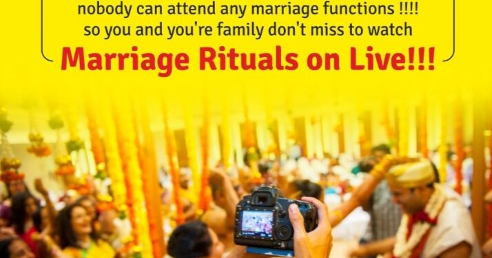 ಮದುವೆಗೆ ಬರೀ 50 ಜನ..! ಈ ಗಂಭೀರತೆಯ ಮಧ್ಯೆ ಮದುವೆ ಆನಂದವನ್ನು ಮನೆಯಲ್ಲೇ ನೇರಪ್ರಸಾರದ ಮೂಲಕ ಕಣ್ತುಂಬಿಕೊಳ್ಳಲು ಸಂಪರ್ಕಿಸಿ ” ZOOMIN STUDIO Event Management “