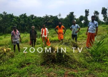 ಕಾಣಿಯೂರು : ಚಾರ್ವಾಕ ವಿ.ಹೆಚ್.ಪಿ ಬಜರಂಗದಳ ಕಾರ್ಯಕರ್ತರಿಂದ ಕ್ವಾರಂಟೈನ್ ನಲ್ಲಿರುವ ಮನೆಗಳ ಗೋವುಗಳಿಗೆ ಹಸಿರು ಹುಲ್ಲು ಸಂಗ್ರಹಣೆ