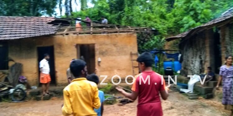 ಮುಂಡೂರು: ಭಾರೀ ಮಳೆಗೆ ಕುಸಿದ ಮನೆ ಪವಾಡವೆಂಬಂತೆ ಬದುಕುಳಿದ ತಾಯಿ ಮಗು