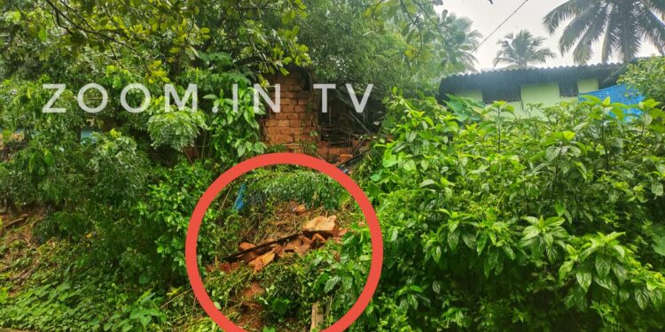 ಬಪ್ಪಳಿಗೆ : ಗಾಳಿ ಮಳೆಗೆ ಮನೆಯೊಂದರ ಅರ್ಧ ಭಾಗ ಕುಸಿತ:; ನಗರ ಸಭೆ ಅಧಿಕಾರಿಗಳಿಂದ ಭೇಟಿ, ಪರಿಶೀಲನೆ