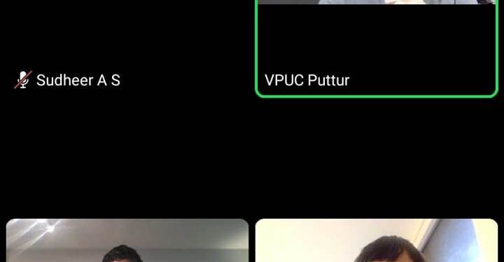 ಪುತ್ತೂರು: ವಿವೇಕಾನಂದ ಪದವಿಪೂರ್ವ ಕಾಲೇಜಿನ ವತಿಯಿಂದ ಆನ್ಲೈನ್ನಲ್ಲಿ ಹಿರಿಯ ವಿದ್ಯಾರ್ಥಿಗಳೊಂದಿಗೆ ಸಂವಾದ ಕಾರ್ಯಕ್ರಮ