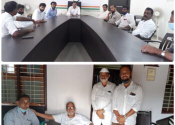 ದ.ಕ ಜಿಲ್ಲಾ ಕಾಂಗ್ರೆಸ್ ಕಚೇರಿಯಲ್ಲಿ ರಾಜೀವ್ ಗಾಂಧಿ ಪಂಚಾಯತ್ ರಾಜ್ ಸಂಘಟನೆ  ಸಮಿತಿ ಸಭೆ:; ಕಾಂಗ್ರೆಸ್ ನಾಯಕ ಜನಾರ್ಧನ ಪೂಜಾರಿ ಯನ್ನು ಭೇಟಿ