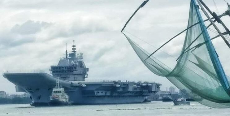 ಸಮುದ್ರಕ್ಕಿಳಿದ ಭಾರತದ ಮೊದಲ ಸ್ವದೇಶಿ ನಿರ್ಮಿತ ವಿಮಾನ ವಾಹಕ ನೌಕೆ ‘ವಿಕ್ರಾಂತ್’