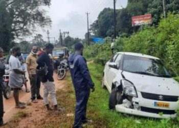 ಮರ್ದಾಳ: ಕಾರು ಮತ್ತು ಬೈಕ್ ನಡುವೆ ಅಪಘಾತ:; ಬೈಕ್ ಸವಾರನಿಗೆ ಗಂಭೀರ ಗಾಯ