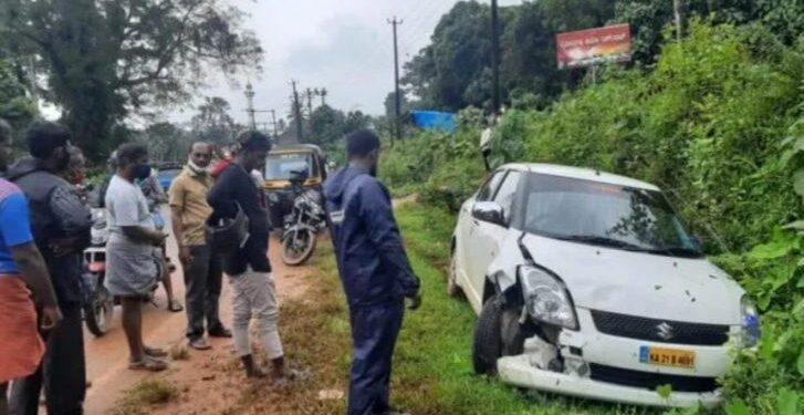 ಮರ್ದಾಳ: ಕಾರು ಮತ್ತು ಬೈಕ್ ನಡುವೆ ಅಪಘಾತ:; ಬೈಕ್ ಸವಾರನಿಗೆ ಗಂಭೀರ ಗಾಯ