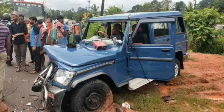 ಕಡಬ : ಪೊಲೀಸ್ ಜೀಪ್ ಹಾಗೂ ಬೊಲೆರೋ ಮುಖಾ -ಮುಖಿ ಡಿಕ್ಕಿ..!ಎಸ್.ಐ. ಮತ್ತು ಸಿಬ್ಬಂದಿಗಳು ಪ್ರಾಣಾಪಾಯದಿಂದ ಪಾರು