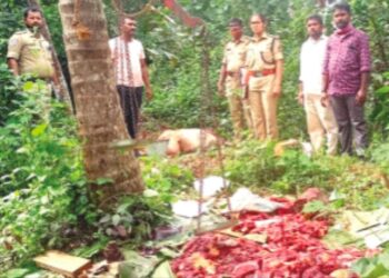 ಉದನೆ: ವಿ.ಹಿಂ.ಪ ಬಜರಂಗದಳ ಮಾಹಿತಿ ಮೇರೆಗೆ ಅಕ್ರಮ ಕಸಾಯಿಖಾನೆಗೆ ಪೊಲೀಸರ ದಾಳಿ:; 50 ಕೆಜಿ ದನದ ಮಾಂಸ ವಶ, ಓರ್ವನ ಬಂಧನ..!!