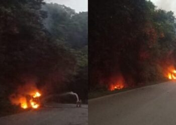 ಮಂಗಳೂರಿನಿಂದ ತೆರಳುತ್ತಿದ್ದ ಕೆಮಿಕಲ್‌ ಟ್ಯಾಂಕರ್‌ ಸ್ಫೋಟ: 500 ಮೀಟರ್ ದೂರಕ್ಕೂ ಚಾಚಿದ ಬೆಂಕಿಯ ಕೆನ್ನಾಲಿಗೆ