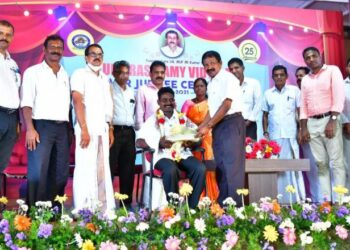 ಸುಬ್ರಹ್ಮಣ್ಯ: ಉದ್ಯಮಿ ರವಿ ಕಕ್ಕೆಪದವು ರವರಿಗೆ ಕುಮಾರಸ್ವಾಮಿ ಶಾಲೆಯಲ್ಲಿ ಸನ್ಮಾನ