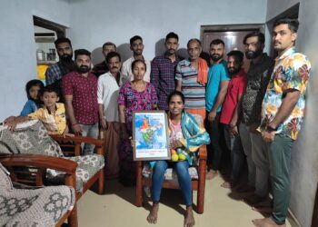ಭಾರತೀಯ ಗಡಿ ಭದ್ರತೆಗೆ ಆಯ್ಕೆಯಾಗಿ ಪ್ರಥಮ ತರಬೇತಿ ಪೂರೈಸಿ ತಾಯ್ನಾಡಿಗೆ ಮರಳಿರುವ ರಮ್ಯಾ ಗೌಡ ರಿಗೆ ವಿನಾಯಕ ಫ್ರೆಂಡ್ಸ್ ಚಾರಿಟೇಬಲ್ ಟ್ರಸ್ಟ್ (ರಿ) ಬಲ್ನಾಡು ವತಿಯಿಂದ ಸನ್ಮಾನ