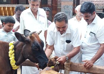 ಪಾಣೆಮಂಗಳೂರು ಬ್ಲಾಕ್ ಕಾಂಗ್ರೆಸ್, ಮಹಿಳಾ ಕಾಂಗ್ರೆಸ್, ಯುವ ಕಾಂಗ್ರೆಸ್  ಆಶ್ರಯದಲ್ಲಿ ‘ಗೋಪೂಜಾ’ ಕಾರ್ಯಕ್ರಮ