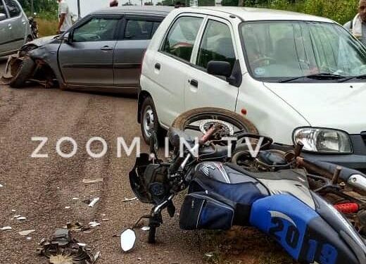 ಸವಣೂರು: ಬೈಕ್ ಮತ್ತು ಕಾರುಗಳ ನಡುವೆ ಸರಣಿ ಅಪಘಾತ…!! ಬೈಕ್ ಸವಾರನಿಗೆ ಗಂಭೀರ ಗಾಯ, ಆಸ್ಪತ್ರೆಗೆ ದಾಖಲು