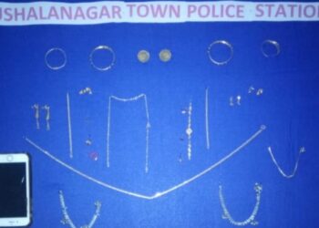 ಮಡಿಕೇರಿ: ಪೈಂಟಿಂಗ್  ಕೆಲಸಕ್ಕೆ ಬಂದು ಬೀಗ ಹಾಕಿದ ಮನೆಗಳಲ್ಲಿ ಕಳ್ಳತನ:; ಖತರ್ನಾಕ್‌ ಖದೀಮನ ಬಂಧನ..!!