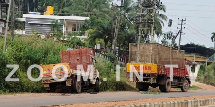 ಕೆಮ್ಮಾಯಿ: ನಿಂತಿದ್ದ ಲಾರಿಗೆ ಮತ್ತೊಂದು ಲಾರಿ ಡಿಕ್ಕಿ:; ನಿರ್ವಾಹಕನಿಗೆ ಗಂಭೀರ ಗಾಯ : ಮಂಗಳೂರಿನ ಆಸ್ಪತ್ರೆಗೆ ರವಾನೆ