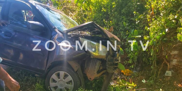 ವಿಟ್ಲ: ಚಾಲಕನ ನಿಯಂತ್ರಣ ತಪ್ಪಿ ರಸ್ತೆ ಬದಿಯ ಗುಡ್ಡಕ್ಕೆ ಡಿಕ್ಕಿಯೊಡೆದ ಕಾರು..!! ಇಬ್ಬರಿಗೆ ಗಾಯ, ಆಸ್ಪತ್ರೆಗೆ ದಾಖಲು