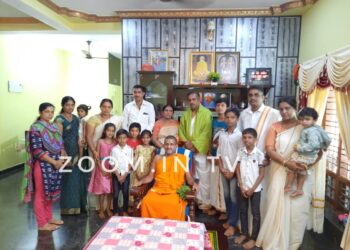 ವಿಟ್ಲ: ಪಟ್ಟಣ ಪಂಚಾಯತ್ ನ ಬಿಜೆಪಿ ಅಭ್ಯರ್ಥಿ ಸಂಗೀತ ಪಾಣೆಮಜಲು ರವರ ನಿವಾಸಕ್ಕೆ ಪೇಜಾವರ ಶ್ರೀಗಳು ಭೇಟಿ