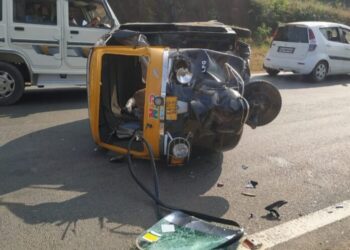 ಬುಡೋಳಿ: ಬೈಕ್ ಮತ್ತು  ಆಟೋ ರಿಕ್ಷಾ ನಡುವೆ ಭೀಕರ ಅಪಘಾತ..!! ಬೈಕ್ ಸವಾರ ಗಂಭೀರ