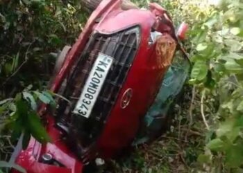 ಬ್ರಹ್ಮಾವರ: ಕಾರು ಪಲ್ಟಿ – ಓರ್ವ ಸಾವು , ಮಹಿಳೆ ಗಂಭೀರ