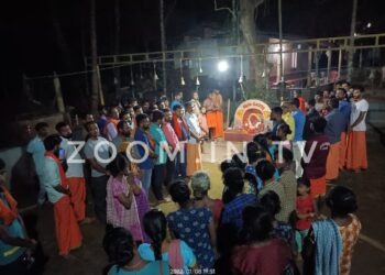 ಕೊರಗಜ್ಜನ ವೇಷ ಧರಿಸಿ ಮದುಮಗನಿಂದ ಅವಮಾನ: ವಿ.ಹಿಂ.ಪ. ಬಜರಂಗದಳ ಮಾಮೇಶ್ವರ ಘಟಕದಿಂದ ಸುರುಳಿಮೂಲೆ ಕೊರಗಜ್ಜನ ಕಟ್ಟೆಯಲ್ಲಿ ಪ್ರಾರ್ಥನೆ