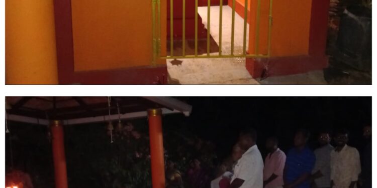 ವಿಟ್ಲ: ಮದುಮಗ ಕೊರಗಜ್ಜನ ವೇಷ ಧರಿಸಿ ಅವಮಾನಿಸಿದ ವಿಚಾರ:; ಹಿಂ.ಜಾ.ವೇ. ವತಿಯಿಂದ ಸ್ವಾಮಿನಗರ ಕೊರಗಜ್ಜನ ಸಾನಿಧ್ಯದಲ್ಲಿ ಪ್ರಾರ್ಥನೆ