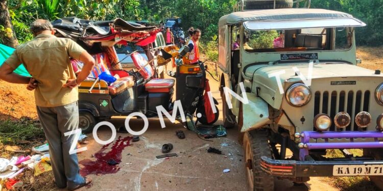 ಮಾಡಾವು : ಭೀಕರ ರಸ್ತೆ ಅಪಘಾತ : ಮೂವರು ಗಂಭೀರ