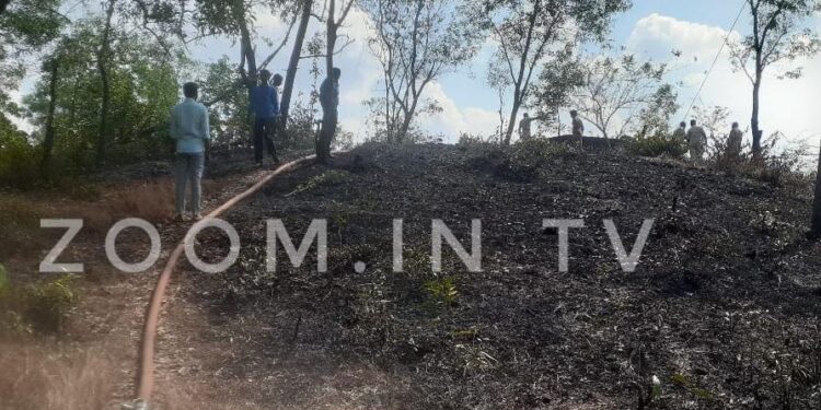 ಹಿರೇಬಂಡಾಡಿಯಲ್ಲಿ ಗುಡ್ಡಕ್ಕೆ ಬೆಂಕಿ…!!?