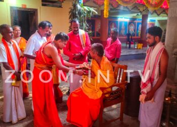 ಕುಕ್ಕಾಜೆ: ಶ್ರೀ ಕಾಳಿಕಾಂಬ ಆಂಜನೇಯ ದೇವಸ್ಥಾನದ ಜಾತ್ರೋತ್ಸವಕ್ಕೆ ಭೇಟಿ ನೀಡಿದ ಮಾಣಿಲ ಶ್ರೀ