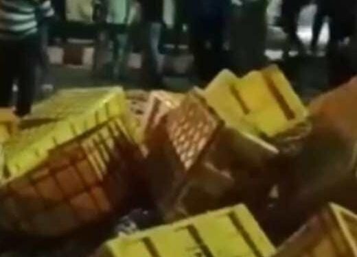 ಮಂಗಳೂರು: ನಿಯಂತ್ರಣ ತಪ್ಪಿ ಮೀನು ಸಾಗಾಟದ ಲಾರಿ ಪಲ್ಟಿ: ಹೆದ್ದಾರಿಯಲ್ಲಿ ಚೆಲ್ಲಾಪಿಲ್ಲಿಯಾದ ಮೀನು..!!