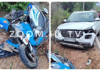 ಅಮ್ಚಿನಡ್ಕ: ಕಾರು ಮತ್ತು ಆಕ್ಟಿವಾ ನಡುವೆ ಡಿಕ್ಕಿ: ದ್ವಿಚಕ್ರ ವಾಹನ ಸವಾರನಿಗೆ ಗಾಯ..!!