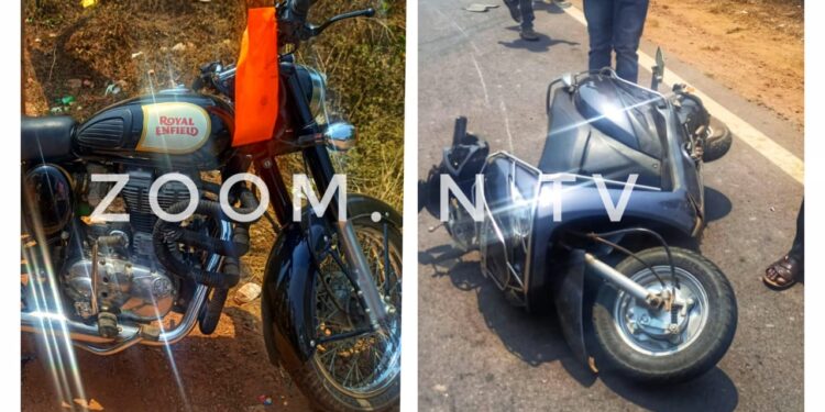 ಕೆಮ್ಮಾಯಿ: ಬೈಕ್ ಮತ್ತು ಆಕ್ಟಿವಾ ನಡುವೆ ಡಿಕ್ಕಿ: ಸವಾರಿಬ್ಬರಿಗೆ ಗಾಯ..!!