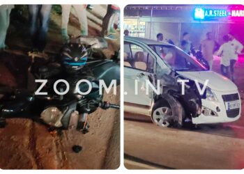 ಪುತ್ತೂರು: ನೆಹರುನಗರದಲ್ಲಿ ಕಾರು ಮತ್ತು ಬೈಕ್ ನಡುವೆ ಡಿಕ್ಕಿ: ಇಬ್ಬರು ಗಂಭೀರ..!!