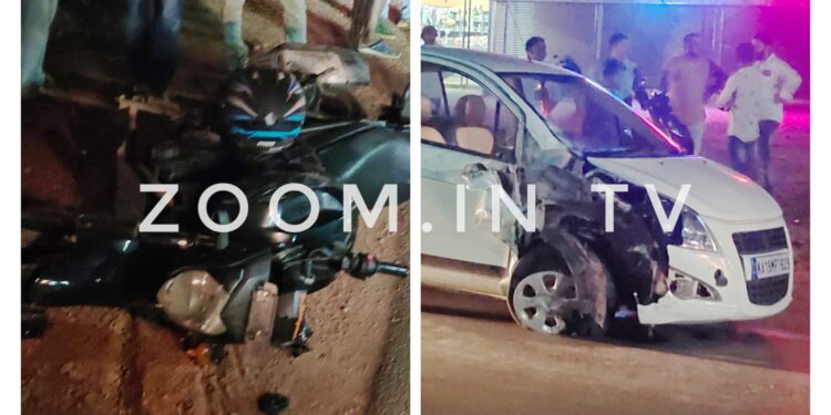 ಪುತ್ತೂರು: ನೆಹರುನಗರದಲ್ಲಿ ಕಾರು ಮತ್ತು ಬೈಕ್ ನಡುವೆ ಡಿಕ್ಕಿ: ಇಬ್ಬರು ಗಂಭೀರ..!!