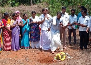 ಮಾಣಿ: ನೂತನವಾಗಿ ನಿರ್ಮಾಣಗೊಳ್ಳಲಿರುವ ಹಿಂದೂ ರುದ್ರಭೂಮಿಗೆ ಗುದ್ದಲಿ ಪೂಜೆ