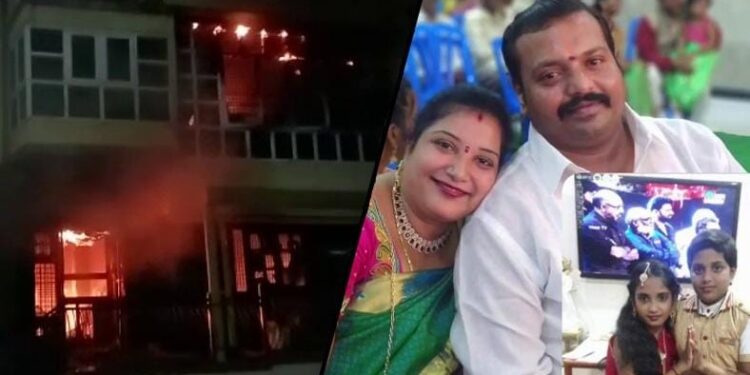 ಎಸಿ ಸ್ಫೋಟ: ಒಂದೇ ಕುಟುಂಬದ ಇಬ್ಬರು ಮಕ್ಕಳು ಸೇರಿ ಪತಿ-ಪತ್ನಿ ಸಜೀವ ದಹನ..!!