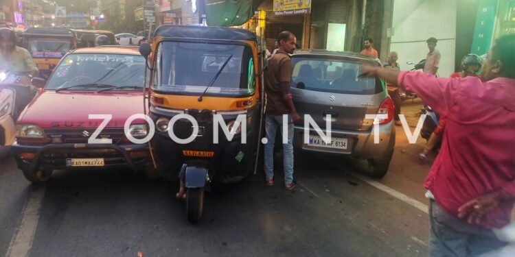 ಪುತ್ತೂರು: ಎಳ್ಮುಡಿಯಲ್ಲಿ ರಿಕ್ಷಾ ಹಾಗೂ ಕಾರುಗಳ ನಡುವೆ ಸರಣಿ ಅಫಘಾತ