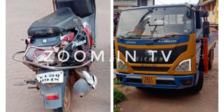 ಪುತ್ತೂರು: ಲಾರಿ ಮತ್ತು ದ್ವಿಚಕ್ರ ವಾಹನದ ನಡುವೆ ಡಿಕ್ಕಿ: ದ್ವಿಚಕ್ರ ವಾಹನ ಸವಾರ ಆಸ್ಪತ್ರೆಗೆ ದಾಖಲು..!!