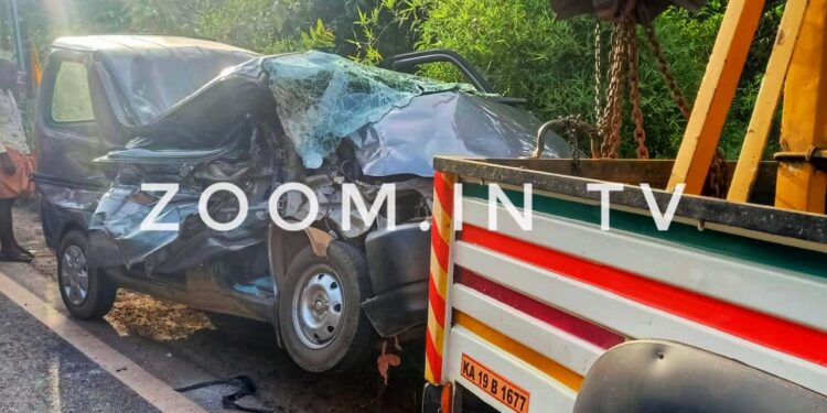 ನೆಲ್ಯಾಡಿ: ಲಾರಿ-ಕಾರು-ಟಿಪ್ಪರ್ ಮಧ್ಯೆ ಸರಣಿ ಅಪಘಾತ: ಇಬ್ಬರು ಗಂಭೀರ..!!