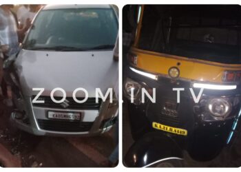 ಆಟೋ ರಿಕ್ಷಾ ಮತ್ತು ಕಾರಿನ ನಡುವೆ ಡಿಕ್ಕಿ: ಮಸೀದಿ ಅಧ್ಯಕ್ಷರಿಗೆ ಗಂಭೀರ ಗಾಯ..!!