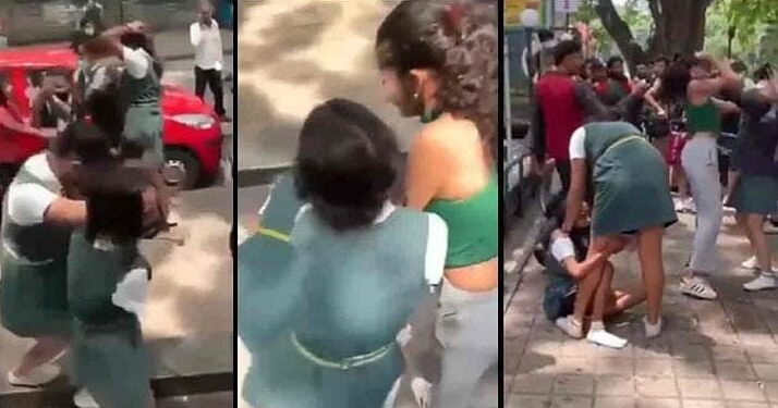 ಶಾಲಾ ಸಮವಸ್ತ್ರದಲ್ಲಿಯೇ ಜಡೆ ಹಿಡಿದು ಹೊಡೆದಾಡಿದ ಬಾಲಕಿಯರು: ವೀಡಿಯೊ ವೈರಲ್