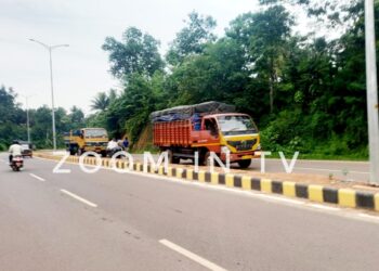 ಪುತ್ತೂರು: ಕೆಮ್ಮಾಯಿ ಬಳಿ ಲಾರಿ-ಲಾರಿ ಡಿಕ್ಕಿ..!!