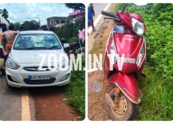 ಪೆರ್ನೆ: ಸ್ಕೂಟರ್ ಮತ್ತು ಕಾರಿನ ನಡುವೆ ಡಿಕ್ಕಿ: ದ್ವಿಚಕ್ರ ವಾಹನ ಸವಾರನಿಗೆ ಗಾಯ, ಆಸ್ಪತ್ರೆಗೆ ದಾಖಲು