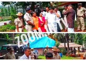 ಕುಕ್ಕೆಸುಬ್ರಹ್ಮಣ್ಯ: ಪೊಲೀಸ್ ಠಾಣಾ ಮೇಲ್ಛಾವಣಿಗೆ ಟರ್ಪಾಲ್ ಹೊದಿಕೆ: ಸಚಿವ ಆರಗ ಜ್ಞಾನೇಂದ್ರ ಅಸಮಾಧಾನ