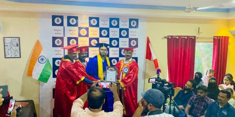 ಇಫಾಜ್ ಬನ್ನೂರು ರವರಿಗೆ ರಿಜೆನ್ಸ್ ಫೌಂಡೇಶನ್ ವತಿಯಿಂದ ಗೌರವ ಡಾಕ್ಟರೇಟ್