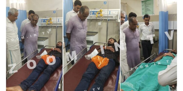 ಲಾಠಿಚಾರ್ಜ್ ವೇಳೆ ಗಾಯಗೊಂಡು ಆಸ್ಪತ್ರೆಗೆ ದಾಖಲಾದ ಕಾರ್ಯಕರ್ತರನ್ನು ಭೇಟಿ ಮಾಡಿದ ಹಿಂ.ಜಾ.ವೇ. ಮುಖಂಡ ಜಗದೀಶ್ ಕಾರಂತ್