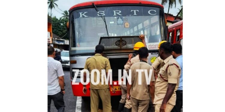 ಪುತ್ತೂರು: ಕೆ. ಎಸ್.ಆರ್. ಟಿ.ಸಿ ಚಾಲಕನ ಸಮಯಪ್ರಜ್ಞೆಯಿಂದ ತಪ್ಪಿದ ಭಾರೀ ಅನಾಹುತ