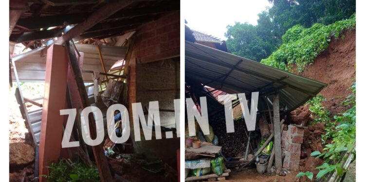 ಈಶ್ವರಮಂಗಲ ಮುಂಡ್ಯದಲ್ಲಿ ಮನೆ ಮೇಲೆ ಗುಡ್ಡ ಜರಿದು ವ್ಯಕ್ತಿಗೆ ಗಾಯ: ಆಸ್ಪತ್ರೆಗೆ ದಾಖಲು