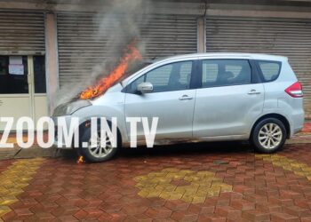 ಪುತ್ತೂರು: ನಿಲ್ಲಿಸಿದ್ದ ಕಾರಿನಲ್ಲಿ ಆಕಸ್ಮಿಕ ಬೆಂಕಿ: ಬ್ಯಾಟರಿ ಸ್ಫೋಟ