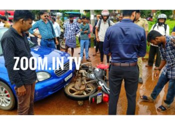 ಪುತ್ತೂರು: ಬೈಕ್ ಮತ್ತು ಕಾರಿನ ನಡುವೆ ಡಿಕ್ಕಿ: ದ್ವಿಚಕ್ರ ವಾಹನ ಸವಾರನಿಗೆ ಗಾಯ..!!